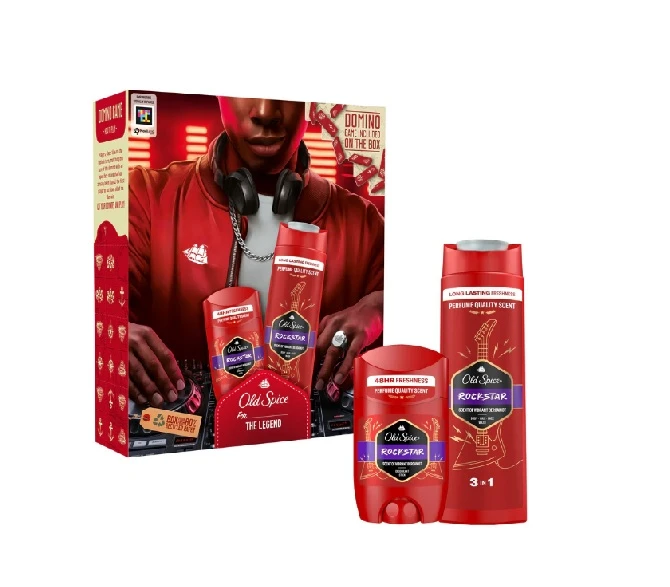 Set Cadou Old Spice THE LEGEND RockStar: Gel de dus 400 ml + Deodorant stick 50 ml